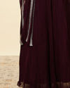 Mohey Women Wine Embellished Lehenga