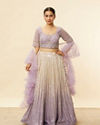 alt message - Mohey Women Lavender Purple Ombre Sequined Lehenga image number 0