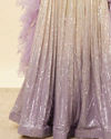 Mohey Women Lavender Purple Ombre Sequined Lehenga