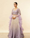 alt message - Mohey Women Lavender Purple Ombre Sequined Lehenga image number 2