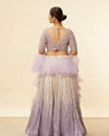 alt message - Mohey Women Lavender Purple Ombre Sequined Lehenga image number 4