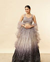 Smokey Grey Ombre Sequined Lehenga