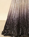 Smokey Grey Ombre Sequined Skirt Top Set image number 3