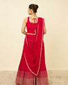 Mohey Women Fiesta Red Sequined Lehenga