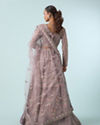 Mohey Women Enthralling Purple Net Lehenga