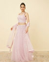 Mohey Women Rosewater Pink Floral Patterned Lehenga