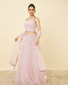 alt message - Mohey Women Rosewater Pink Floral Patterned Lehenga image number 3