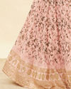 alt message - Mohey Women Peach Fuzz Floral Print Lehenga image number 3