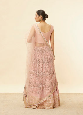 Peach Fuzz Floral Print Skirt Top Set image number 4