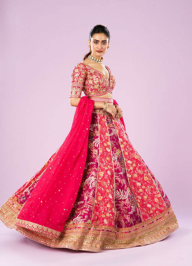 Mohey Women Pink Royal Affair Lehenga
