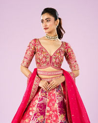 Mohey Women Pink Royal Affair Lehenga
