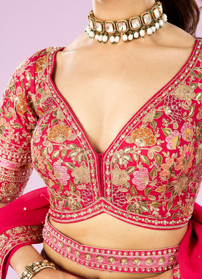 Mohey Women Pink Royal Affair Lehenga