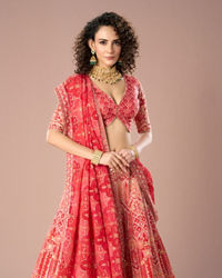 Mohey Women Fetching Dark Red Lehenga