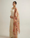 Mohey Women Dark Cream Buta Patterned Palazzo Suit
