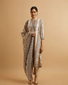 alt message - Mohey Women Fawn Bel Buti Patterned Stitched Suit image number 0