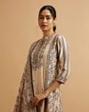 alt message - Mohey Women Fawn Bel Buti Patterned Stitched Suit image number 1