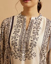 alt message - Mohey Women Fawn Bel Buti Patterned Stitched Suit image number 3