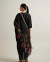 Mohey Women Kohl Black Floral Patterned Straight Suit