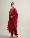 alt message - Mohey Women Royal Maroon Buta Patterned Stitched Suit image number 2