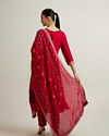 Mohey Women Royal Maroon Buta Patterned Straight Suit