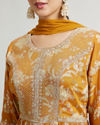 Mohey Women Mustard Chinon Palazzo Suit Ensemble Sharara Suit