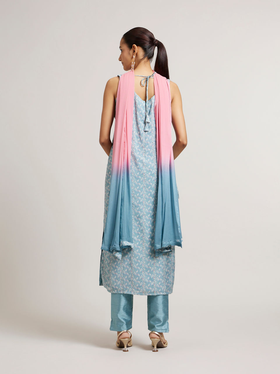 Mohey Women Sea Green Bel Buti Patterned Straight Suit Set with Sequin Work