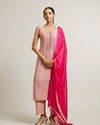 Light Pink Straight Suit with Mirror & Sequin Embellishments