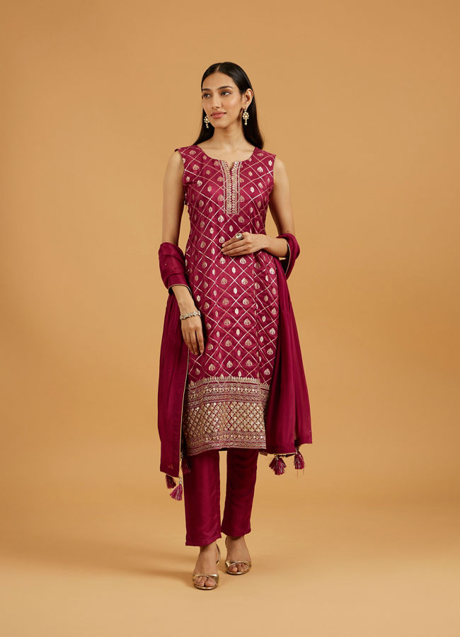 Mohey Women Purple Essence Straight Suit