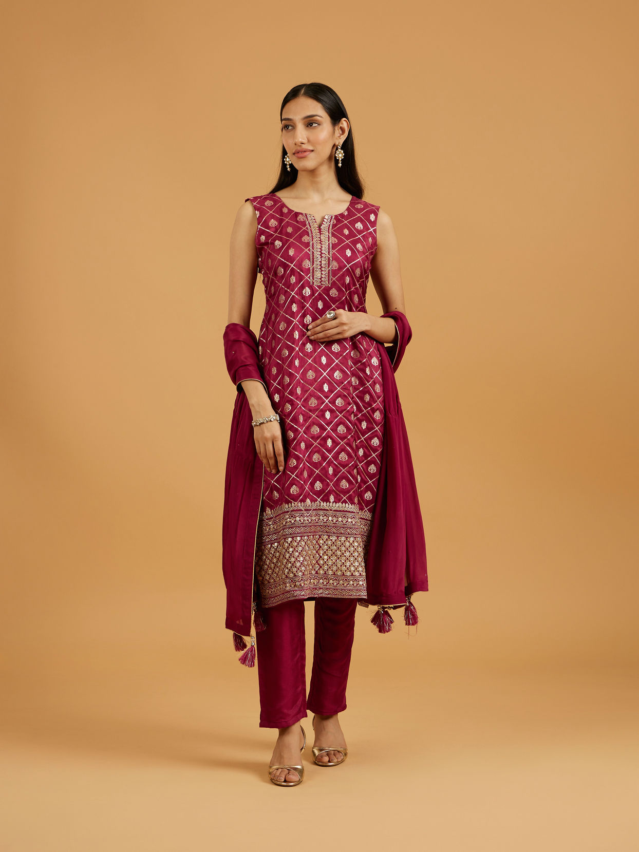 Mohey Women Purple Essence Straight Suit