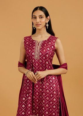 Mohey Women Purple Essence Straight Suit