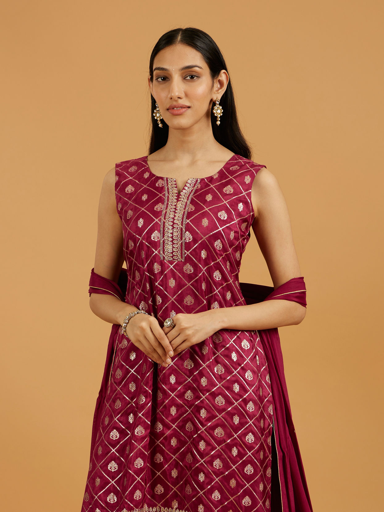 Mohey Women Purple Essence Straight Suit