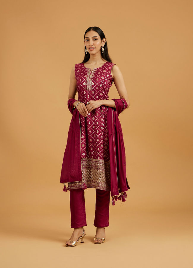 Mohey Women Purple Essence Straight Suit