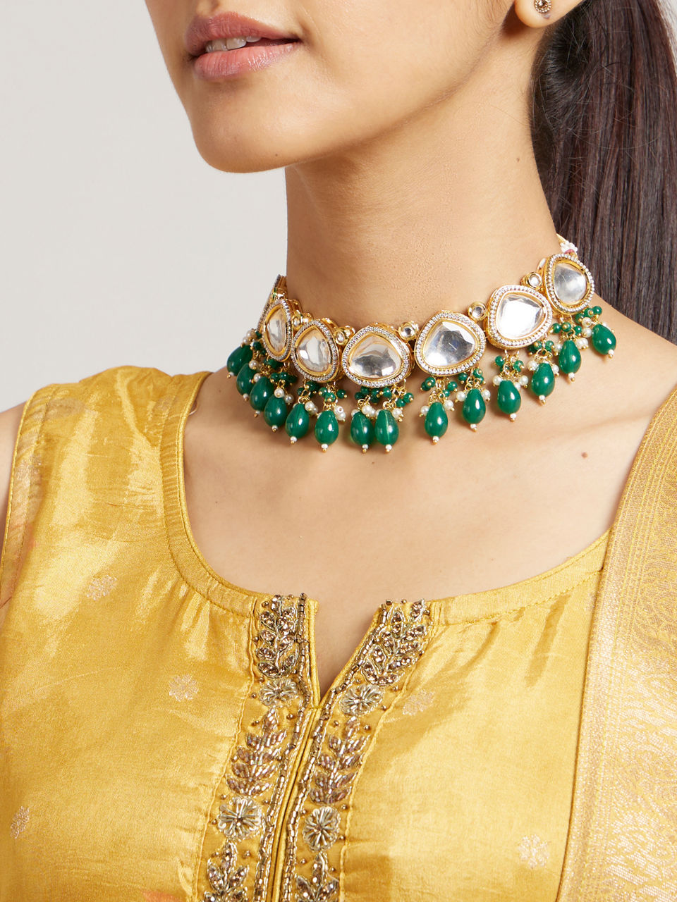 Mohey Women Mustard Yellow Floral Printed Straight Suit Set with Sequin & Zari Work