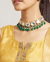 Mohey Women Mustard Yellow Floral Printed Straight Suit Set with Sequin & Zari Work