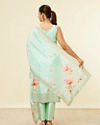 Mohey Women Sea Green Floral Printed Straight Suit