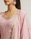 Mohey Women Light Purple Bel Buti Patterned Suit with Sequin Work