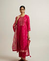 Rani Pink Buta Patterned Straight Suit