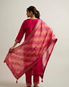 Mohey Women Rani Pink Buta Patterned Straight Suit