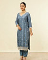 Mohey Women Dark Grey Buta Printed Pallazo Suit