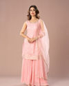 Mohey Women Light Pink Sharara Suit Fiesta