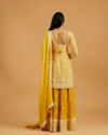 Mohey Women Mustard Yellow Floral Buta Jaal Patterned Palazzo Suit with Sequin Work