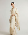 Mohey Women Soft Beige Ogee Patterned Sharara Suit Set with Sequin Work