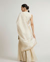 Mohey Women Soft Beige Ogee Patterned Sharara Suit Set with Sequin Work