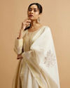 Mohey Women Beige Anarkali Suit with Weave