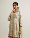 Mohey Women Cream Georgette Sharara Suit with Print Work