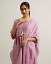 Mohey Women Purple Floral Embroidered Straight Suit