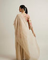 Mohey Women Beige Floral Patterned Sharara Suit with Mirror Embellishments