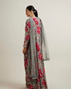 alt message - Mohey Women Enigmatic Grey Georgette with Embroidery and Sequin Stitched Suit image number 4