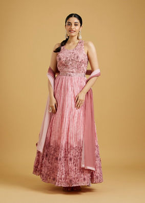 Mohey Women Pink Elegance Anarkali Suit