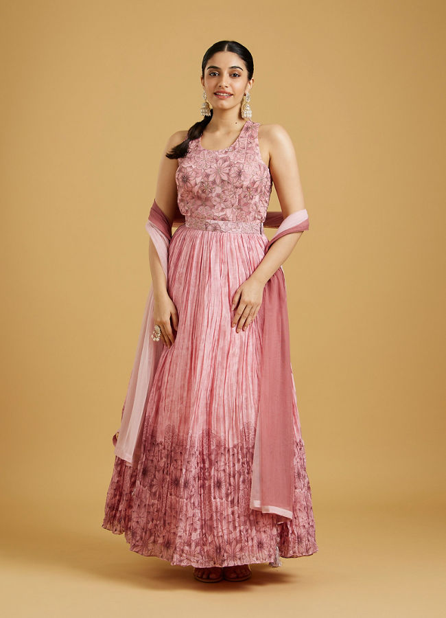 Mohey Women Pink Elegance Anarkali Suit